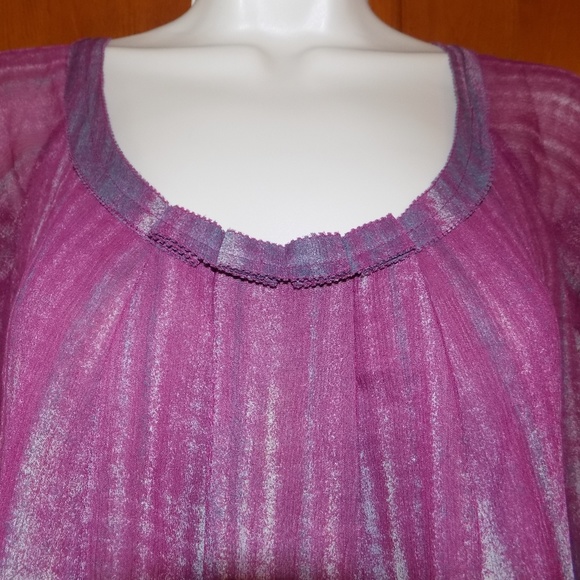Donated SILK J Jill Small tunic top Lined Purple - Picture 2 of 4